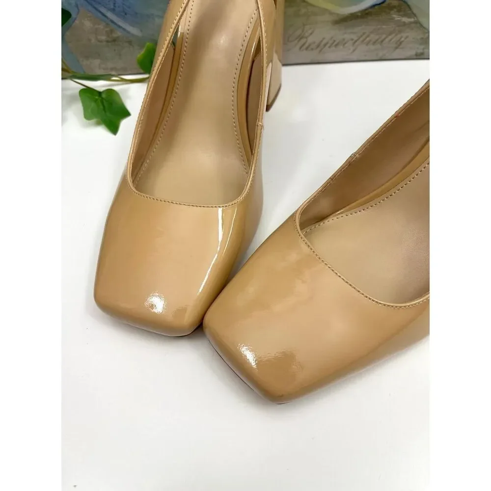 New Marc Fisher Onna slingback dress pumps in Natural Nude Size 9